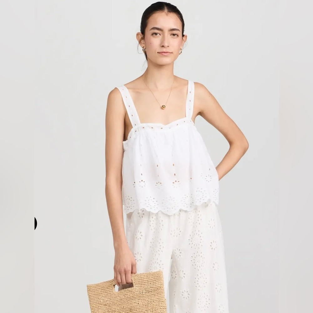 Z Supply Dorean White Eyelet Top